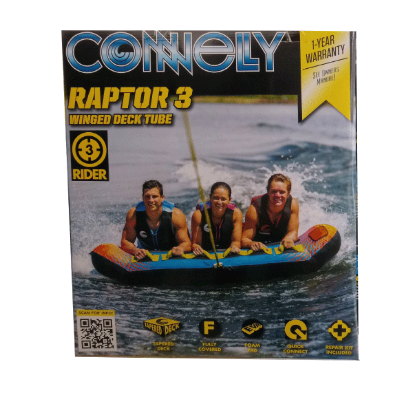 TUBO INFLABLE, CONNELLY RAPTOR 3 PERSONAS